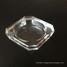 Square Single Hole Glass Candle Holder & Candlestick
